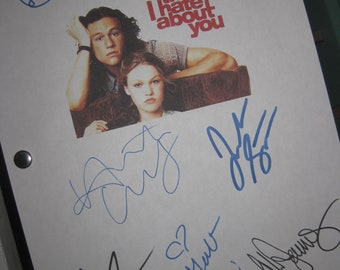 10 Things I Hate About You Signed Movie Film Script Screenplay X7 Autograph Heath Ledger Julia Stiles Joseph Gordon-Levitt Allison Janney RP