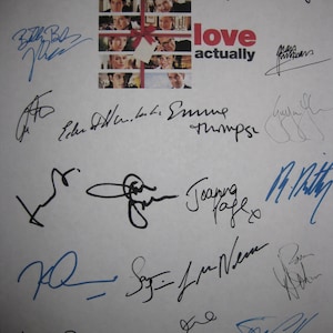 Love Actually Signed Film Movie Script Screenplay Autograph 21 Colin Firth Liam Neeson Keira Knightley Emma Thompson Hugh Grant Laura Linney