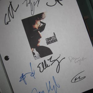 A Complete Unknown Signed Film Movie Script Screenplay X8 Autographs Timothée Chalamet Edward Norton Elle Fanning Monica Barbaro Mangold RPT