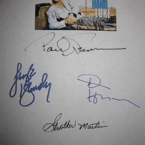 Cool Hand Luke Signed Film Movie Screenplay Script X5 Autograph Paul Newman George Kennedy Dennis Hopper Strother Martin Harry Dean Stanton
