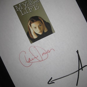 Guión de TV firmado de My So Called Life X2 Autógrafo Claire Danes Jared Leto manuscrito clásico de programa de televisión