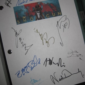 Shōgun TV Pilot Script Screenplay X11 Autographs Hiroyuki Sanada Cosmo Jarvis Anna Sawai Tadanobu Asano Nestor Carbonell Takehiro shogun RPT