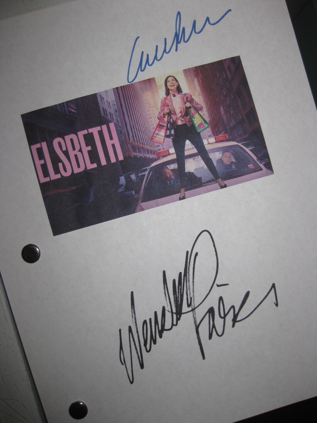 Carrie Script Writing Elsbeth Signed TV 2024 Pilot Script Screenplay X2 Autographs Carrie ...