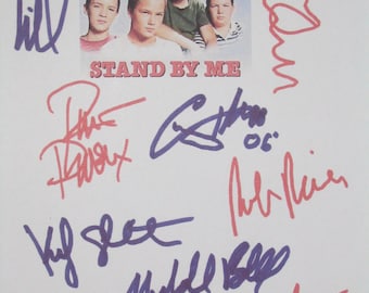 Stand By Me Signed Movie Film Script Screenplay X9 Autographs River Phoenix Wil Wheaton Corey Feldman Jerry O'Connell Kiefer Sutherland