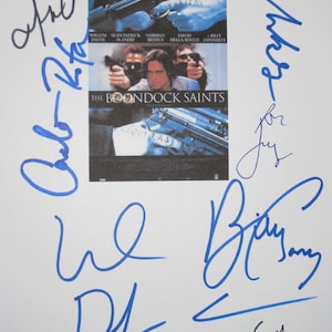 The Boondock Saints Signed Film Movie Screenplay Script X8 Autographs Willem Dafoe Sean Patrick Flanery Billy Connolly Norman Reedus Jeremy