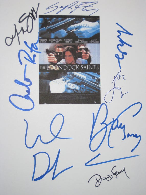 The Boondock Saints Signed Film Movie Screenplay Script X8