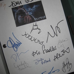 Krampus Signed Film Movie Script Screenplay X15 Autograph Adam Scott Toni Collette Luke Hawker Krista Stadler Conchata Ferrell reprint repro