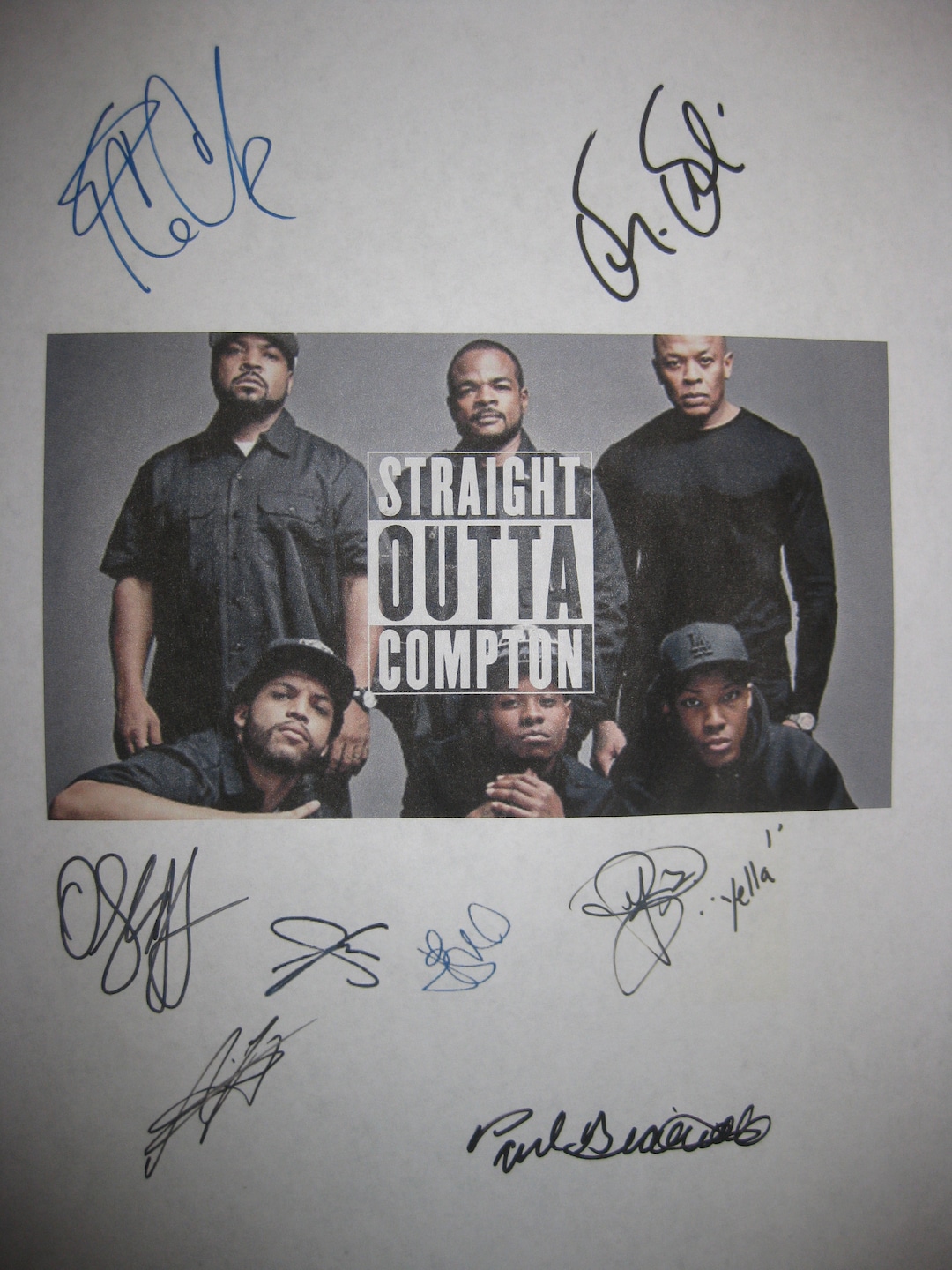 Straight Outta Compton Signed Film Movie Screenplay Script X8 Ice Cube ...