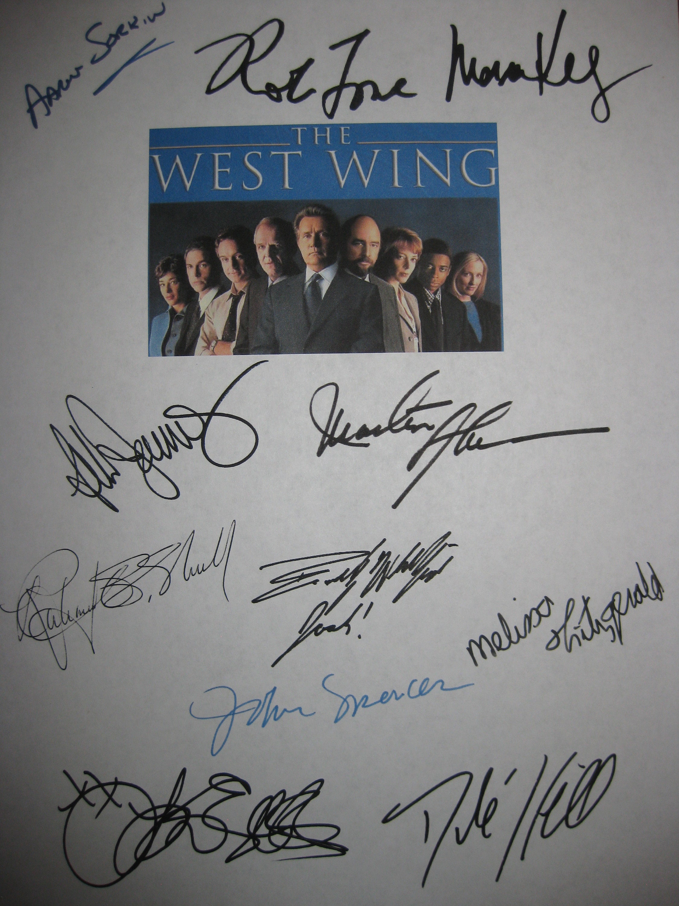 The West Wing Signed TV Script Screenplay Autograph X11 Rob Lowe Martin ...