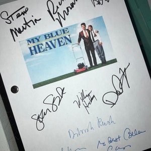 My Blue Heaven Signed Film Movie Script Screenplay Autograph X9 Steve Martin Rick Moranis Joan Cusack Bill Irwin Carol Kane William Hickey