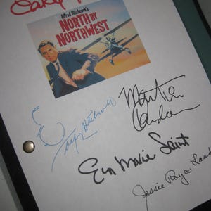 North By Northwest Signed Movie Film Script Screenplay Autograph X6 Alfred Hitchcock Cary Grant Eva Marie Saint James Mason Martin Landau