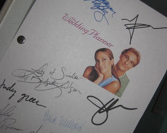 The Wedding Planner Signed Movie Film Script Screenplay X10 autographs Jennifer Lopez Matthew McConaughey Bridgette Wilson Justin Chambers R