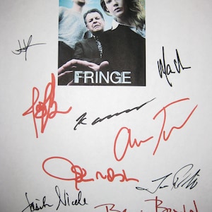 Fringe Signed TV Script Screenplay X9 Autographs Anna Torv Joshua Jackson John Noble Blair Brown J J Abrams Jasika Nicole Kirk Acevedo