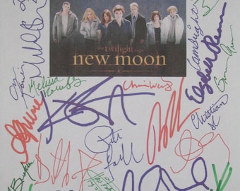Guión de película firmado Luna Nueva X32 Crepúsculo Kristen Stewart Robert Pattinson Taylor Lautner Ashley Greene Dakota Fanning