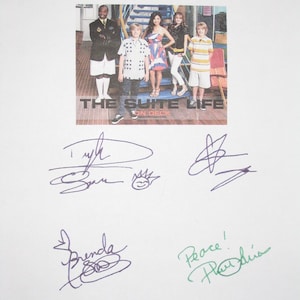 The Suite Life On Deck Signed TV Script Screenplay Autographs Dylan Cole Sprouse Brenda Song Phill Lewis signature kids sit com