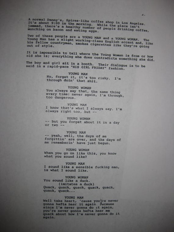 パルプフィクション 直筆サイン入り台本 映画 映画脚本 X21 サイン