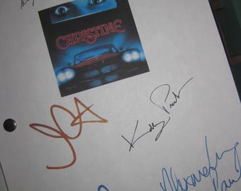 Christine Signed Movie Film Script Screenplay X5 Autograph Stephen King John Carpenter Harry Dean Stanton Kelly Preston Alexandra Paul repnt