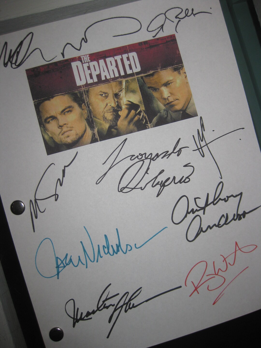 The Departed Signed Movie Film Script Screenplay X10 Autograph Leonardo