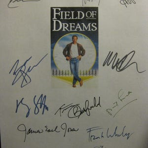 Field of Dreams Signed Film Movie Screenplay Script x12 Autograph Kevin Costner Amy Madigan James Earl Jones Burt Lancaster Ed Harris