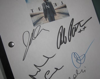 Tenet Signed Film Movie Screenplay Script Autographs X6 Christopher Nolan John David Washington Robert Pattinson Michael Caine Debicki 2020