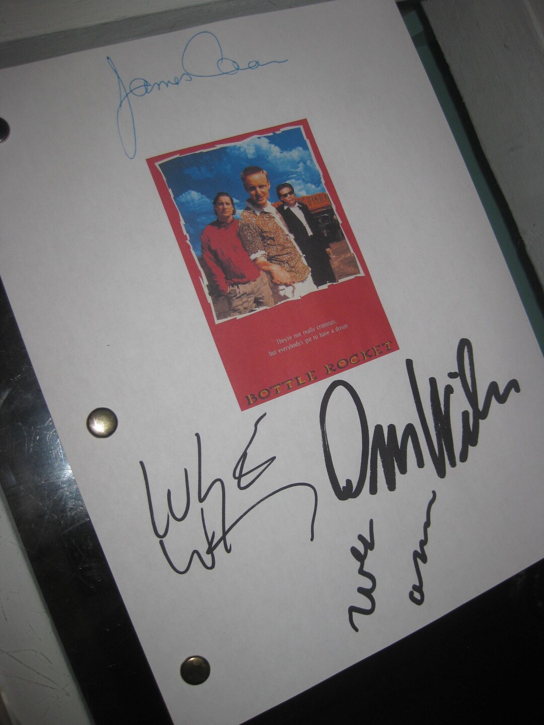 Bottle Rocket Signed Film Movie Script Screenplay Autographs X4 Wes ...