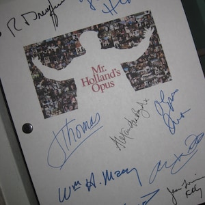 Mr. Holland&#39;s Opus Signed 1995 Movie Film Screenplay Script X9 Autographs Richard Dreyfuss Glenne Headly Olympia Dukakis William H. Macy RPT