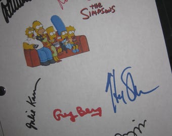 The Simpsons Signed TV Script Screenplay Bart vs. Thanksgiving X7 Autographs Dan Castellaneta Harry Shearer Nancy Cartwright Yeardley Smith