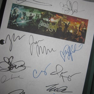 Sucker Punch Signed Movie Film Screenplay Script X13 Zack Snyder Emily Browning Abbie Cornish Jena Malone Vanessa Hudgens Jamie Chung reprnt