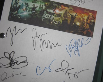 Sucker Punch Signed Movie Film Screenplay Script X13 Zack Snyder Emily Browning Abbie Cornish Jena Malone Vanessa Hudgens Jamie Chung reprnt