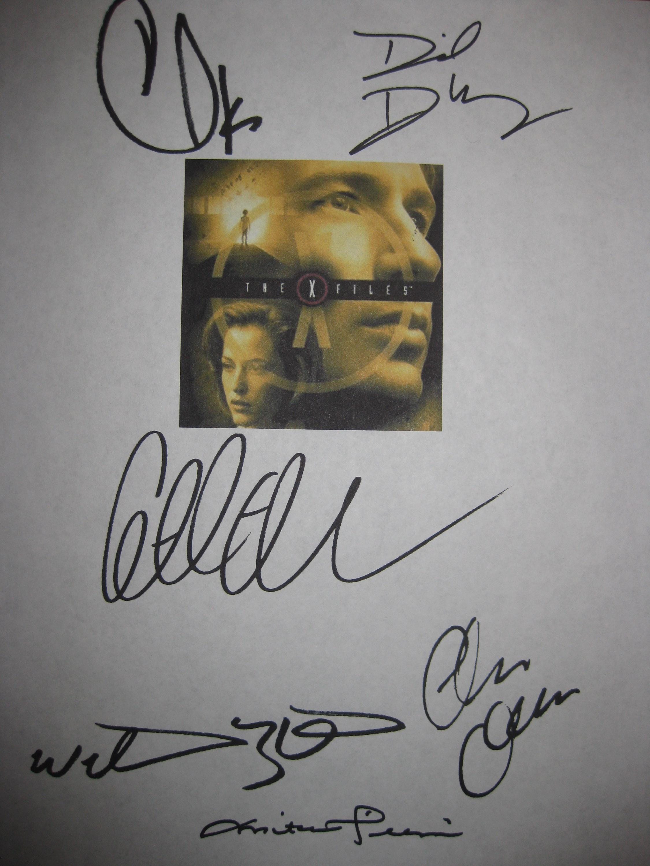 The X Files Signed TV Screenplay Script Autographs X6 David