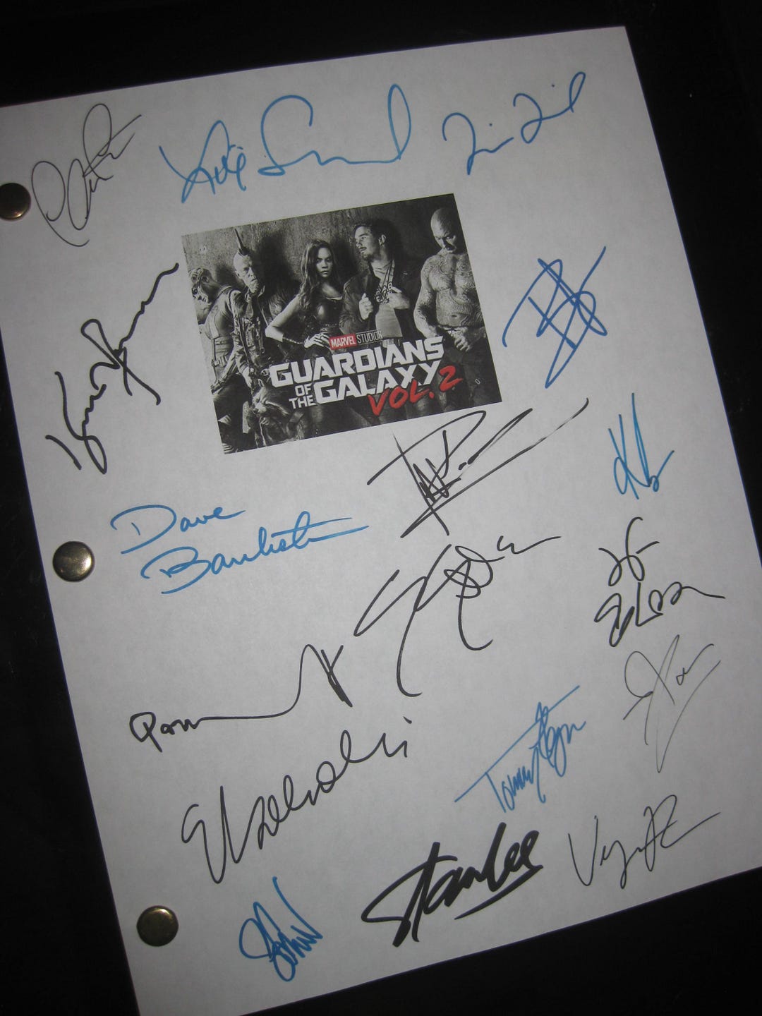 Guardians of the Galaxy Vol 2 Signed Film Movie Screenplay Script X17 ...