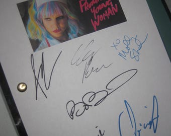 Una joven prometedora (2020) Guión de película firmado (autógrafo) Carey Mulligan Bo Burnham Adam Brody Connie Britton Alison Brie