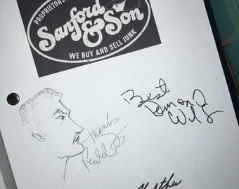 SANFORD & SON Cast Redd Foxx and Demond Wilson Signed Autograph