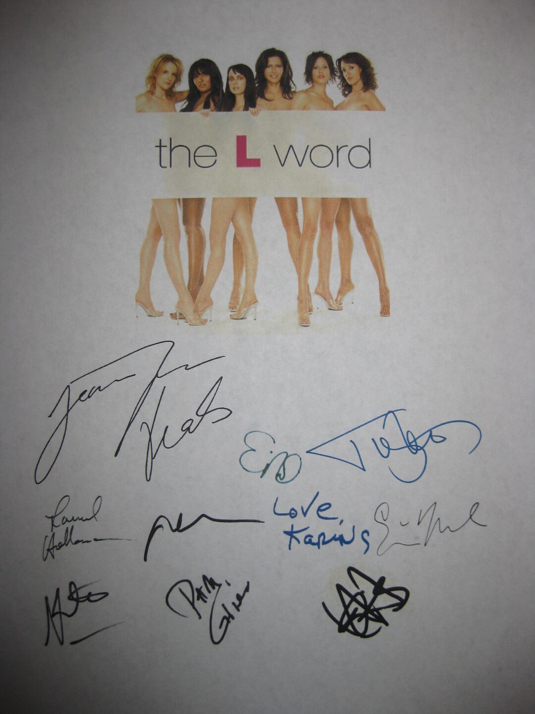 Jenn Script The L Word Signed TV Script Screenplay Autographs X10 Jennifer Beals ...