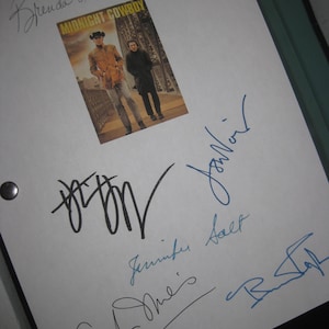 Midnight Cowboy Signed Movie Film Script Screenplay X6 Autograph Dustin Hoffman Jon Voight Sylvia Miles Brenda Vaccaro Barnard Hughes 1969