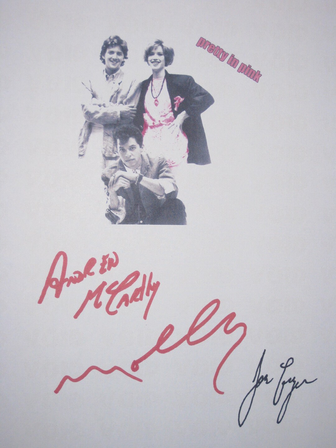 Pretty in Pink Signed Movie Film Script Screenplay X3 Autographs Molly ...