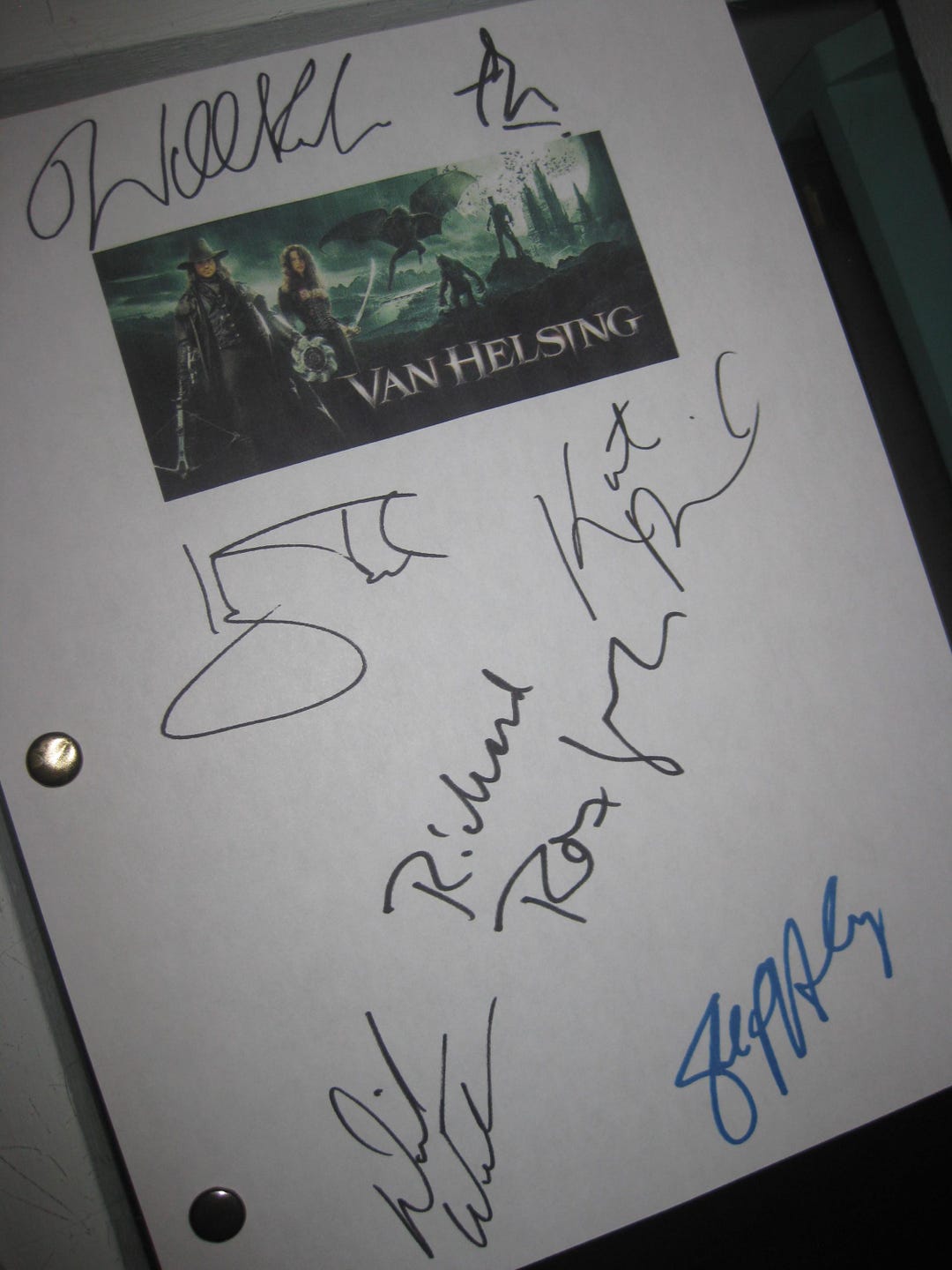 Script Van Van Helsing Signed Film Movie Script Screenplay X7 Hugh Jackman Kate ...