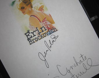 Erin Brockovich Signed Film Movie Script Screenplay Manuscript X3 Julia Roberts Albert Finney Conchata Ferrell signature award winning film