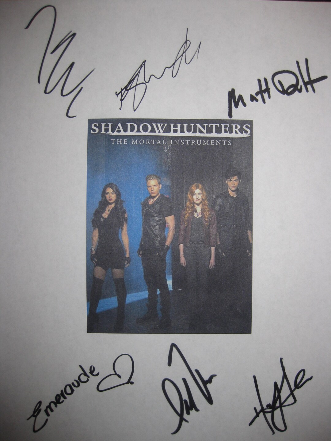 Shadowhunters the Mortal Instruments Signed TV Pilot Script Autographs ...