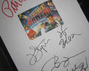 Die Abenteuer des Buckaroo Banzai Across the Eight Dimension signierten Film Drehbuch Drehbuch X6 Autogramm Peter Weller Ellen Barkin 1984