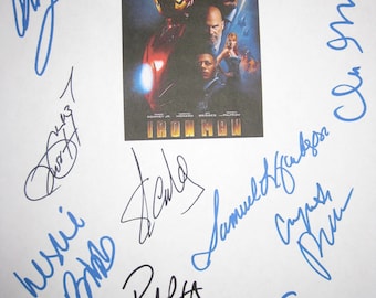 Iron Man Movie Script Signed Screenplay Autographed: Jon Favreau 