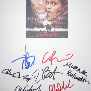 Sleepy Hollow Signed Film Movie Screenplay Script X7 Autographs Johnny Depp Tim Burton Christian Ricci Christopher Walken Ian McDiarmid