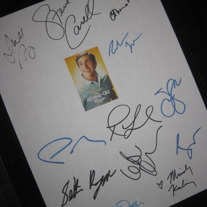 The 40 Year Old Virgin Signed Film Movie Script Screenplay X12 autograph Judd Apatow Steve Carell Paul Rudd Seth Rogen Elizabeth Banks Lynch