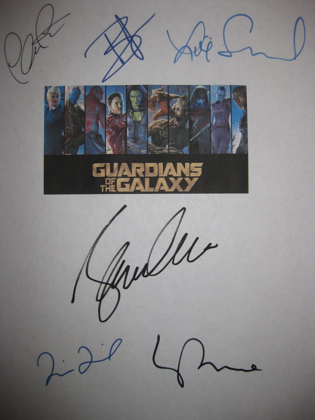 Guardians of the Galaxy Signed Film Movie Screenplay Script X6 ...