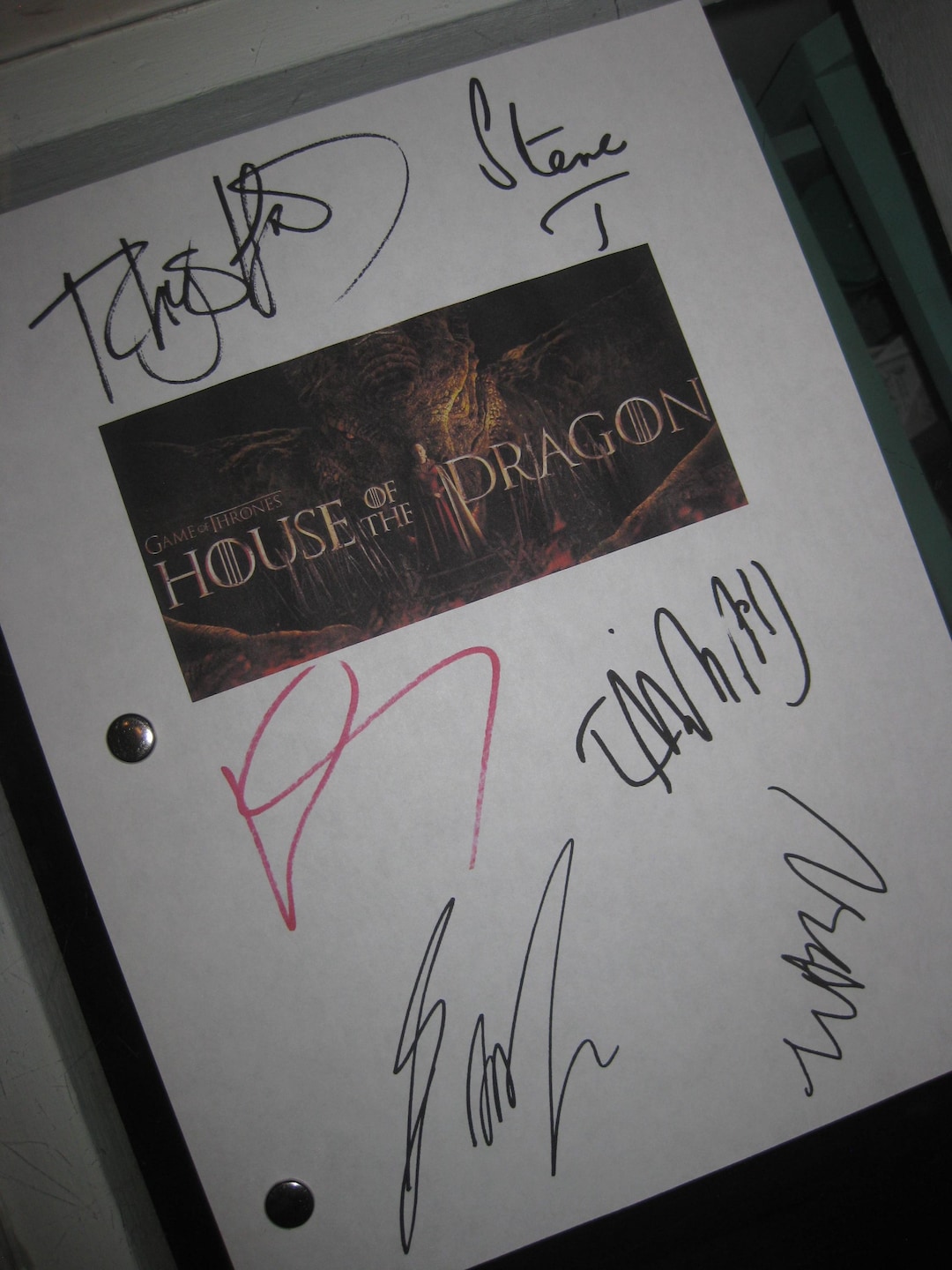 House of the Dragon Signed TV Script Screenplay X6 Matt Smith Emma D ...