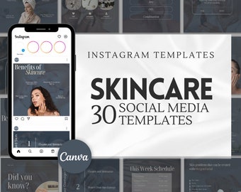 60 Beauty Skincare Instagram Post Templates | Social Media Template for ...