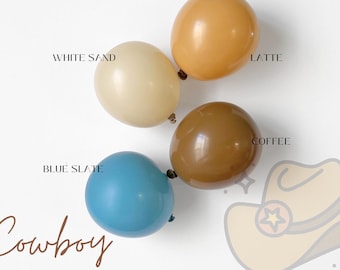 DIY Balloon Garland Kit | Sand Latte Slate Coffee Balloon Arch Birthday Party Decor Baby Shower Bridal Bachelorette Wedding| Cowboy