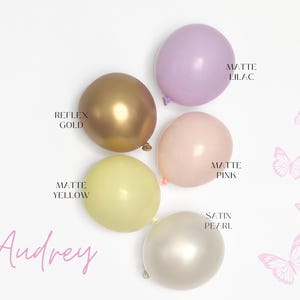 DIY Balloon Garland Kit |Lilac,Gold,Lemonade,Pink,Pearl Balloon Arch Birthday Party Decor, Baby Shower, Bridal, Bachelorette, Wedding|Audrey