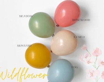 DIY Balloon Garland Kit | Meadow Mustard Dusk Rose Fog Balloon Arch Birthday Party Decor Baby Shower Bridal Bachelorette Wedding| Wildflower