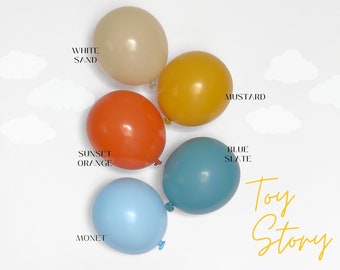 DIY Balloon Garland Kit |Sand Monet Mustard Blue Balloon Arch Birthday Party Decor Baby Shower Bridal Bachelorette Wedding |Toddler's Story
